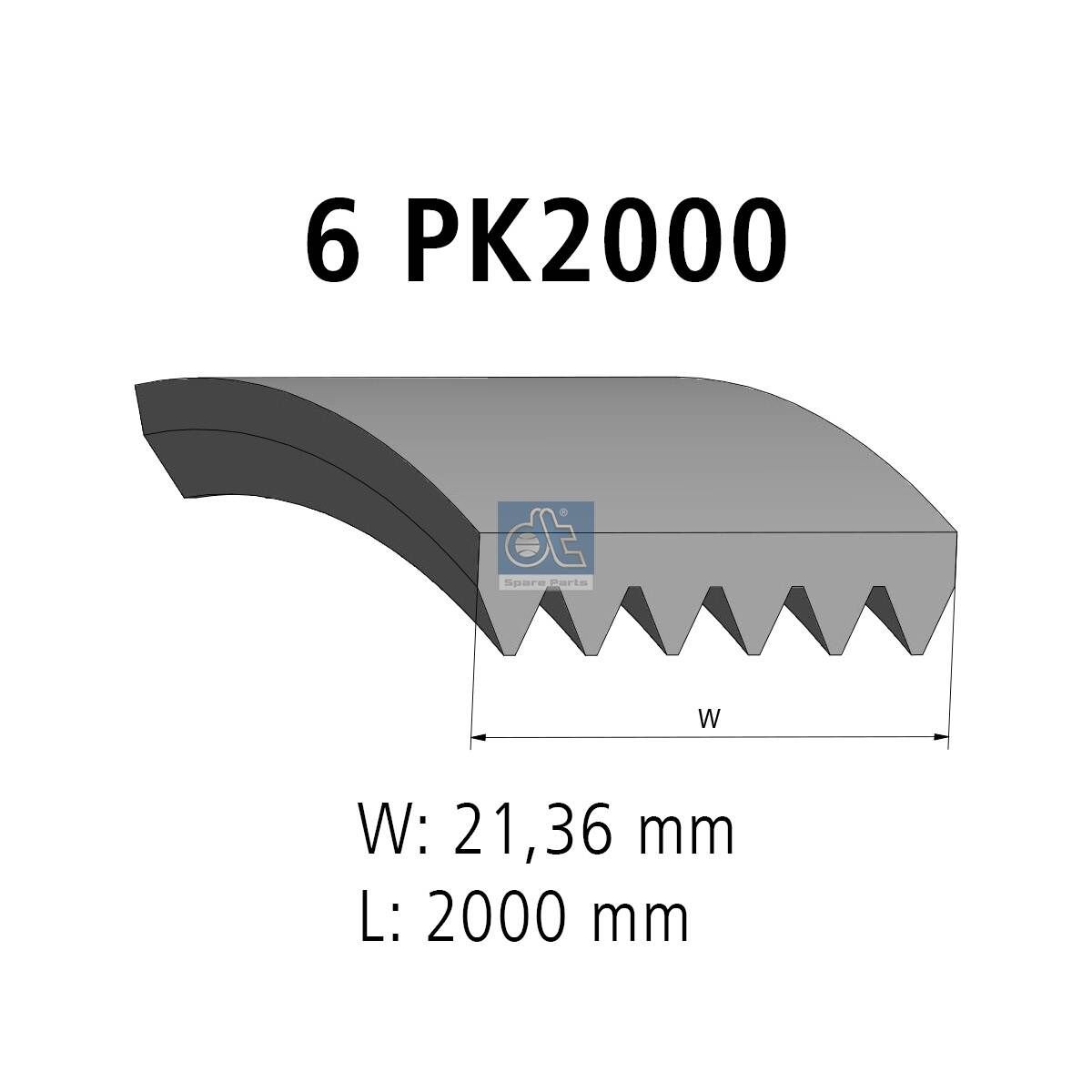 DT Spare Parts 1.21871 - Keilrippenriemen