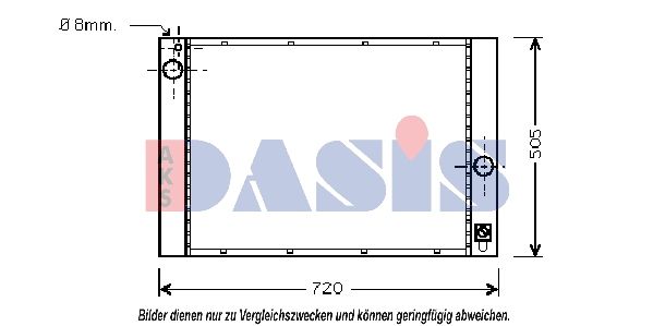 AKS DASIS 051007N - Kühler, Motorkühlung