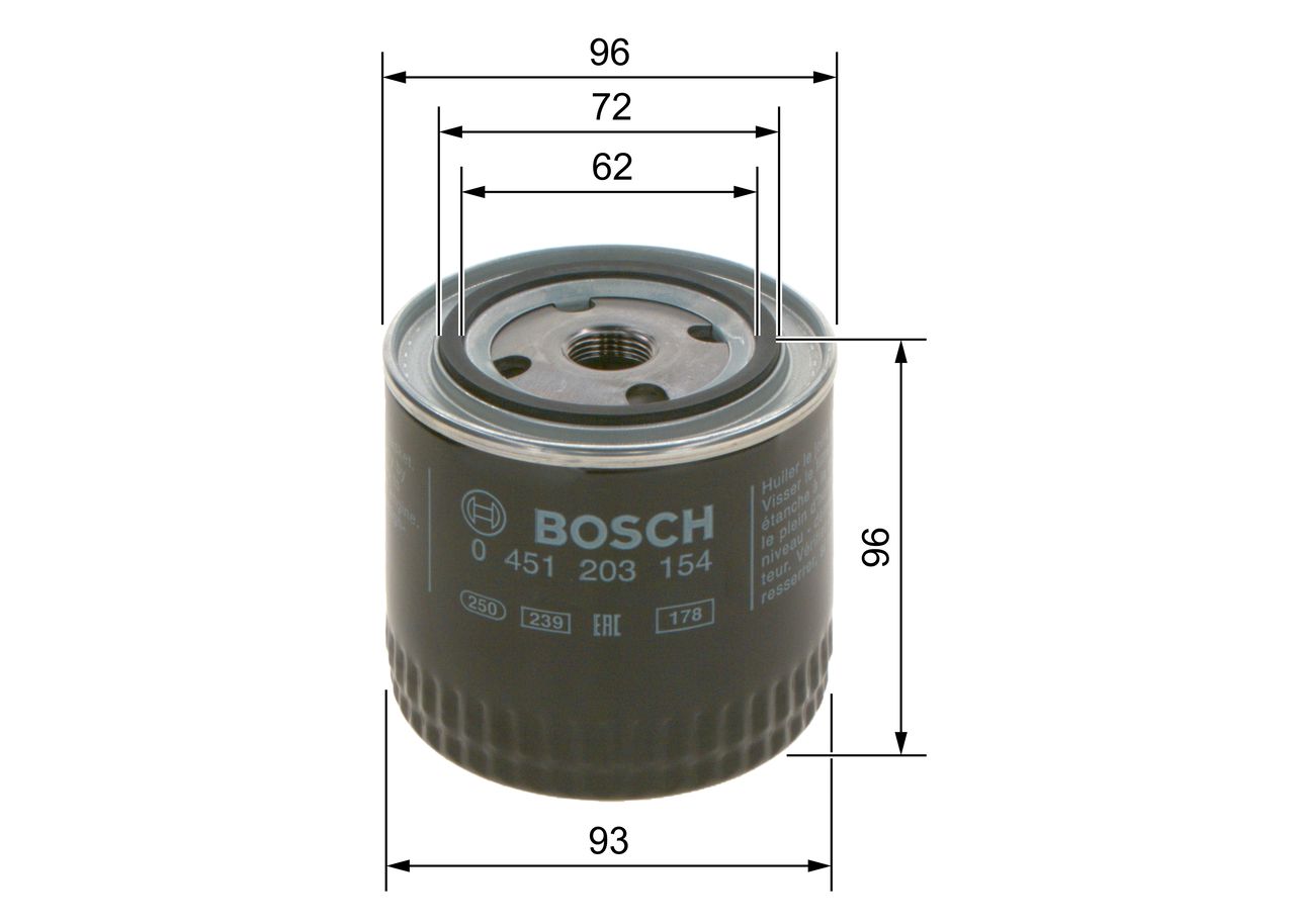 BOSCH 0 451 203 154 - Ölfilter