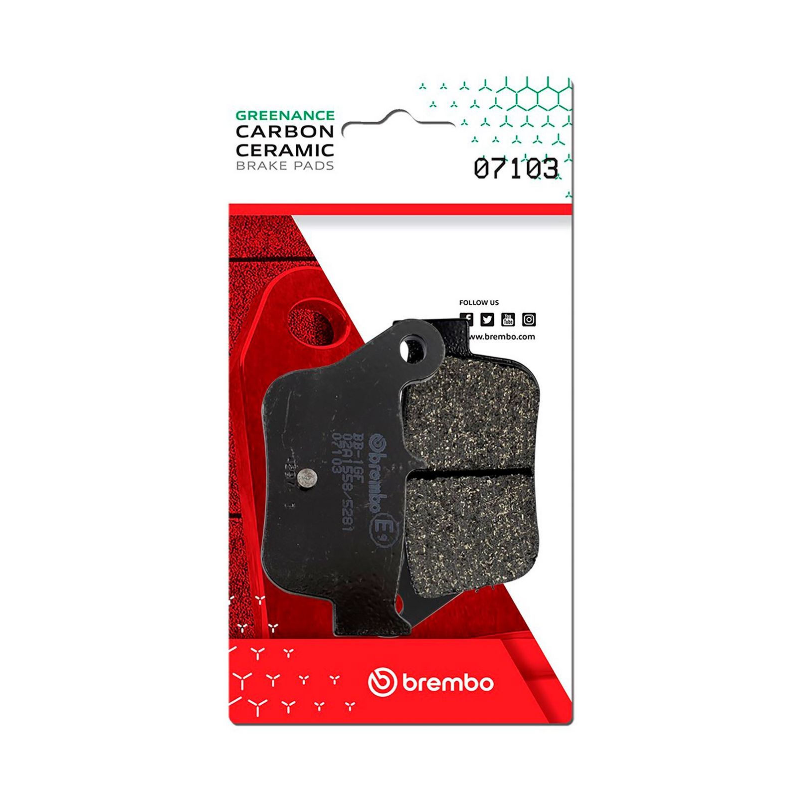 BREMBO 07103 - Bremsbelagsatz, Scheibenbremse