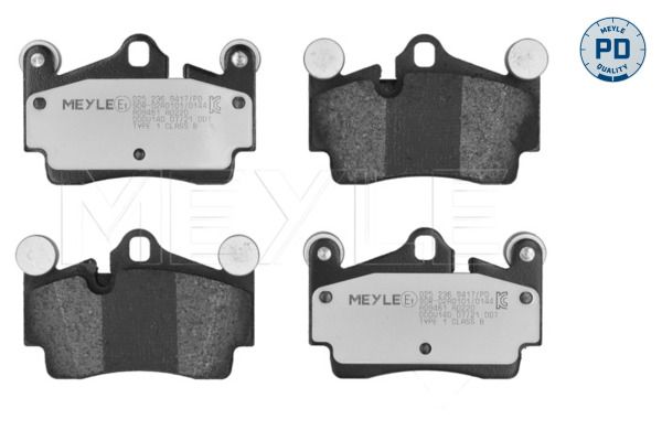 MEYLE 025 236 9417/PD - Bremsbelagsatz, Scheibenbremse