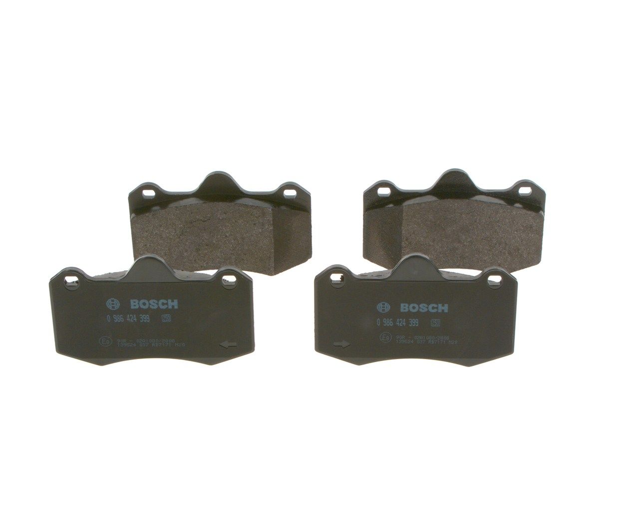BOSCH 0 986 424 399 - Bremsbelagsatz, Scheibenbremse