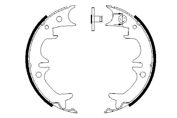 BOSCH 0 986 487 602 - Bremsbackensatz, Feststellbremse