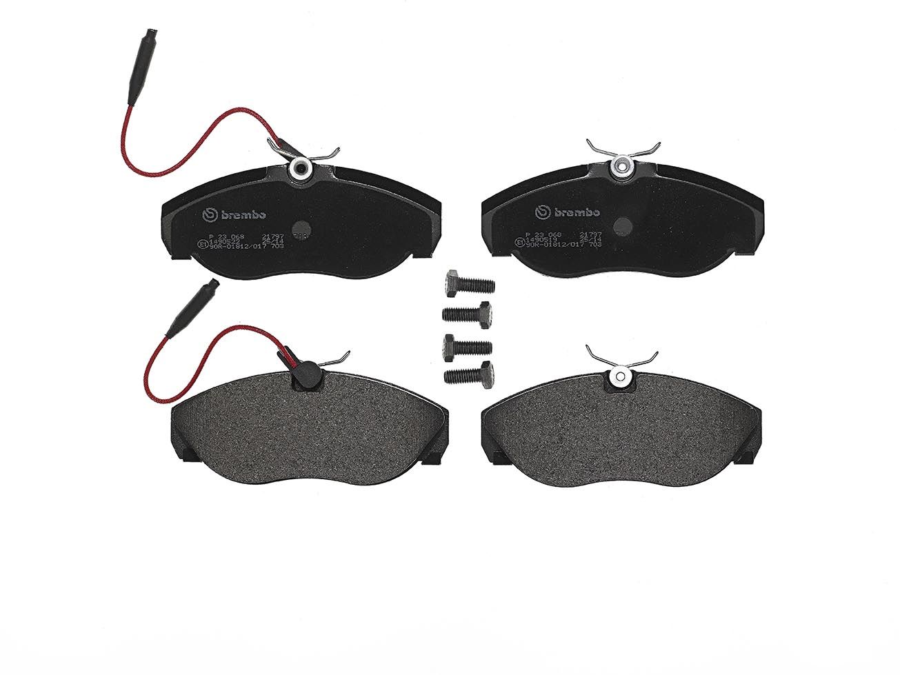 BREMBO P 23 068 - Bremsbelagsatz, Scheibenbremse