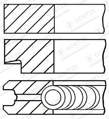 GOETZE ENGINE 08-137600-00 - Kolbenringsatz