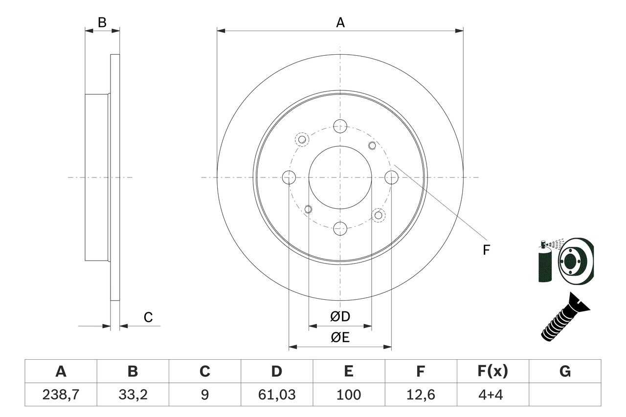 BOSCH 0 986 479 F34 - Bremsscheibe
