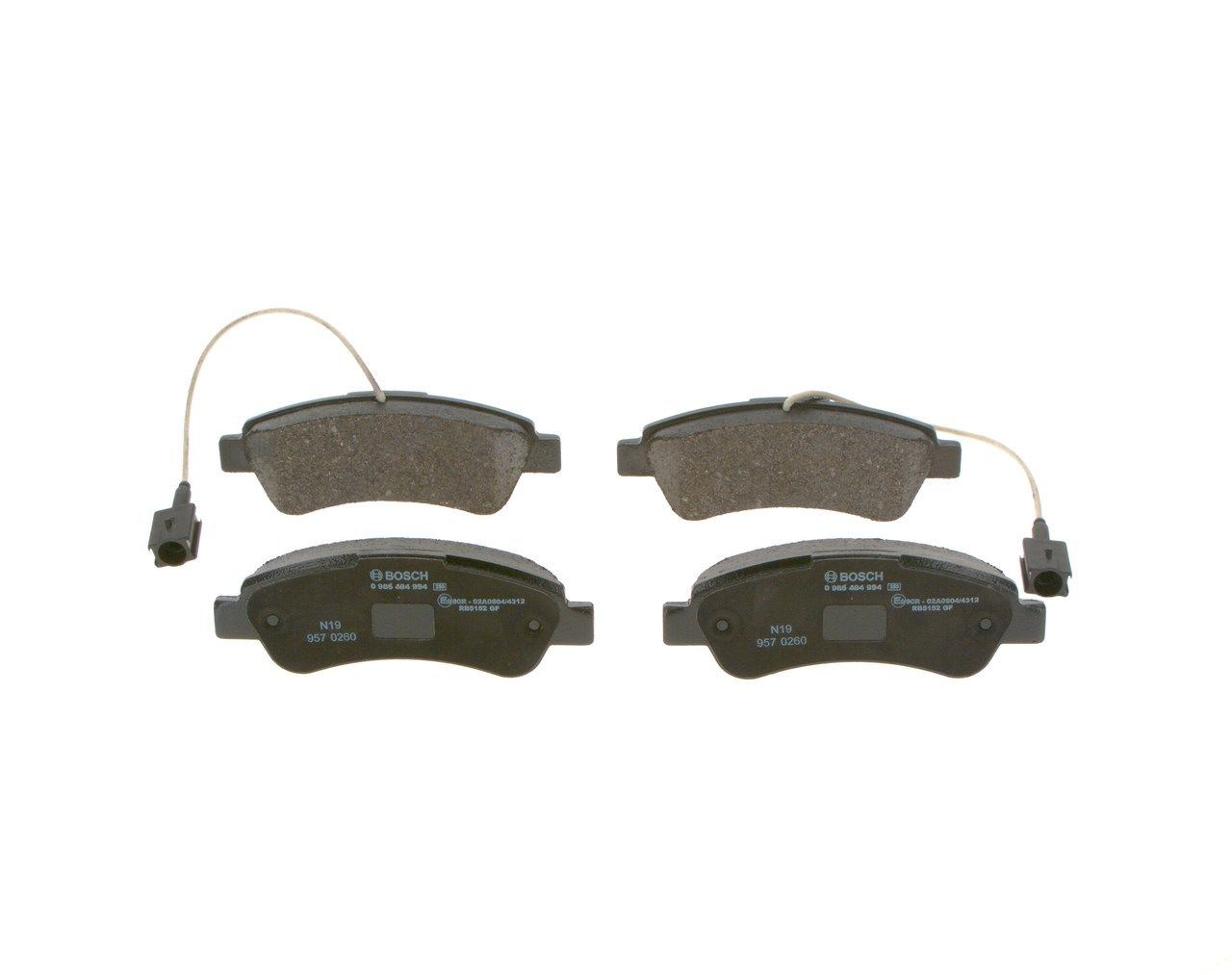 BOSCH 0 986 494 994 - Bremsbelagsatz, Scheibenbremse