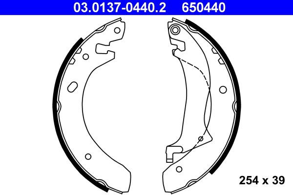 ATE 03.0137-0440.2 - Bremsbackensatz