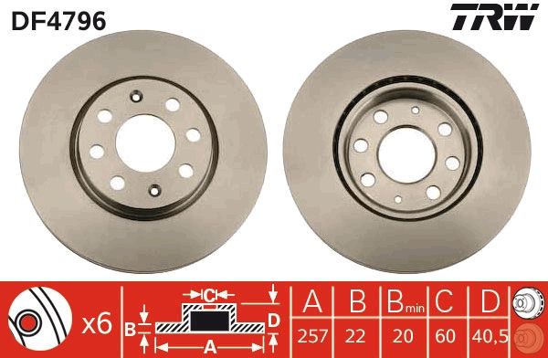 TRW DF4796 - Bremsscheibe