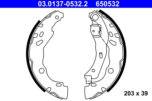ATE 03.0137-0532.2 - Bremsbackensatz
