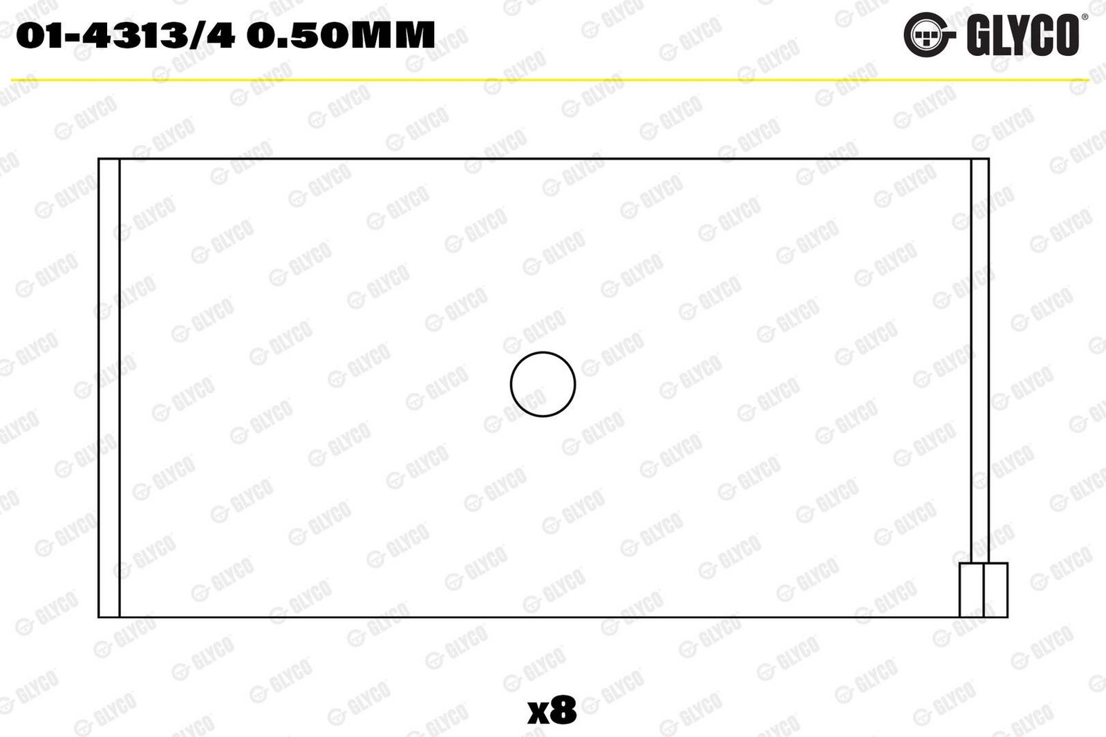 GLYCO 01-4313/4 0.50mm - Pleuellagerschale