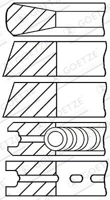 GOETZE ENGINE 08-523800-00 - Kolbenringsatz