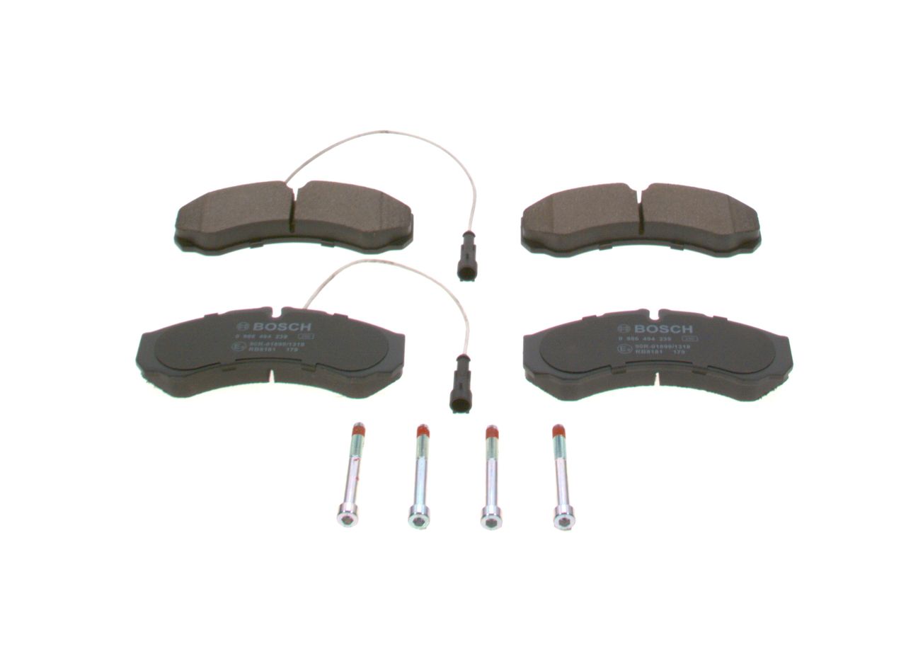 BOSCH 0 986 494 239 - Bremsbelagsatz, Scheibenbremse