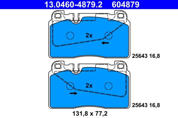 ATE 13.0460-4879.2 - Bremsbelagsatz, Scheibenbremse