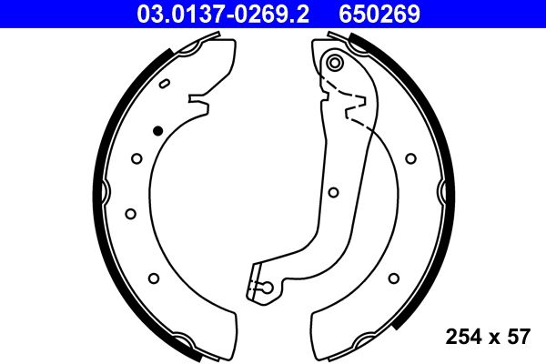 ATE 03.0137-0269.2 - Bremsbackensatz