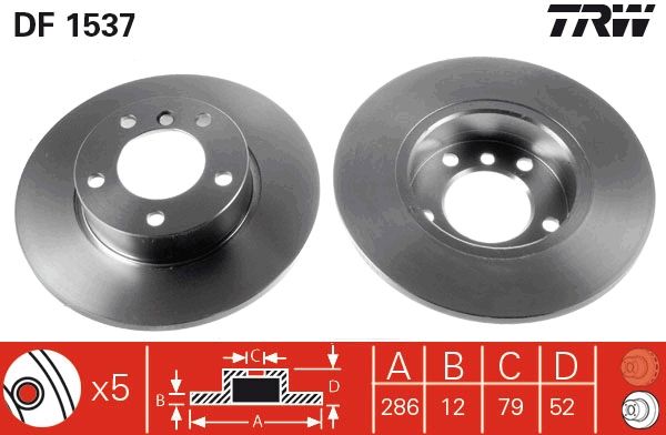TRW DF1537 - Bremsscheibe