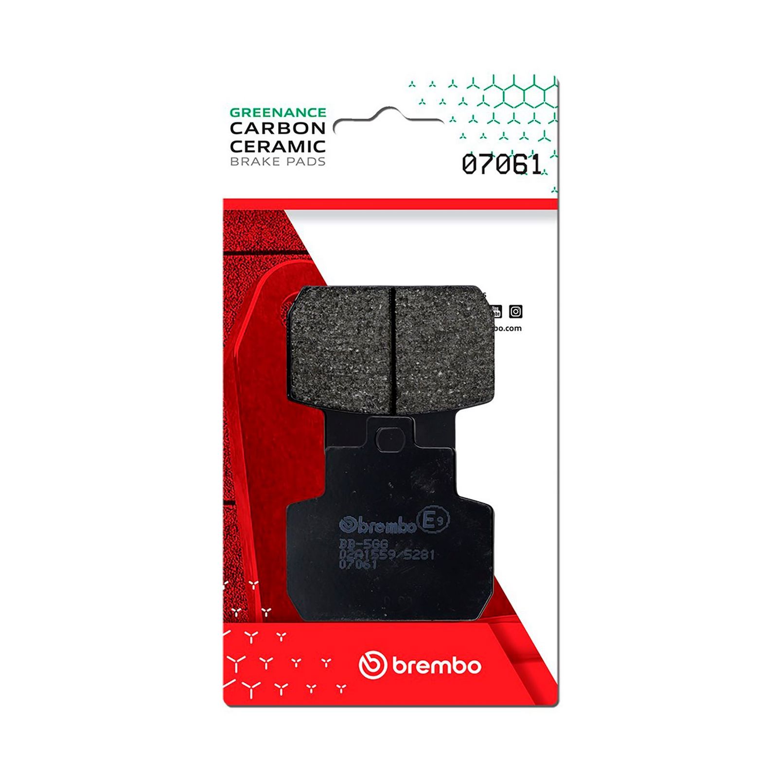 BREMBO 07061 - Bremsbelagsatz, Scheibenbremse
