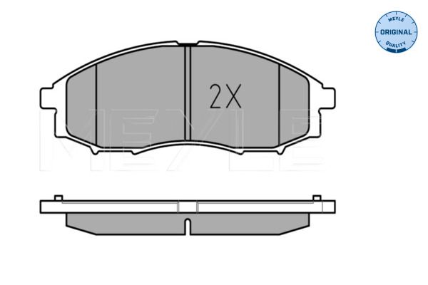 MEYLE 025 239 7017/W - Bremsbelagsatz, Scheibenbremse