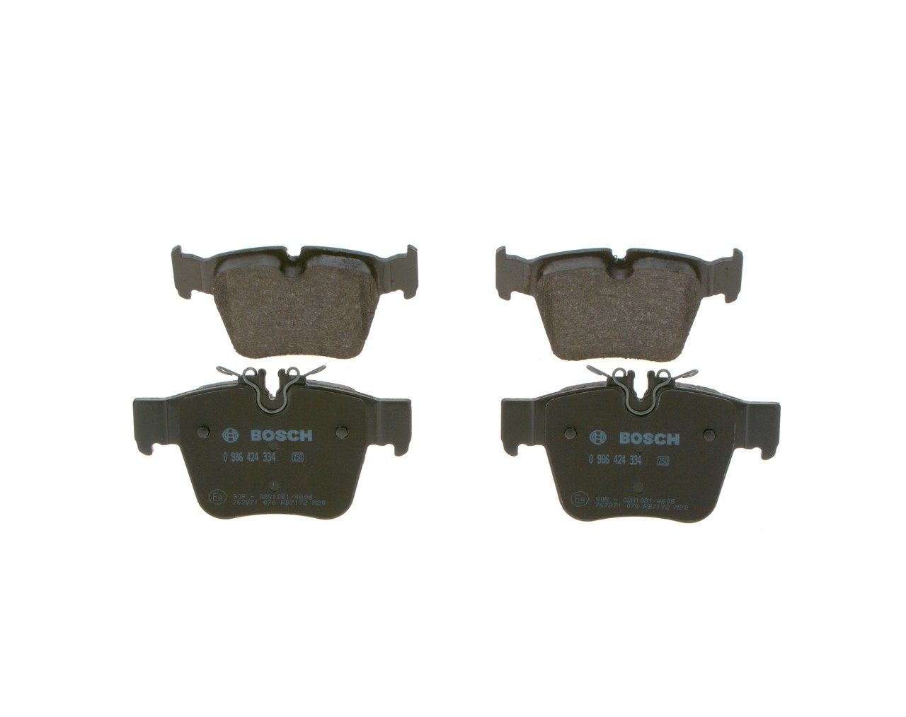 BOSCH 0 986 424 334 - Bremsbelagsatz, Scheibenbremse