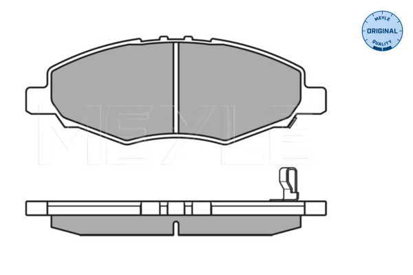 MEYLE 025 245 2316/W - Bremsbelagsatz, Scheibenbremse