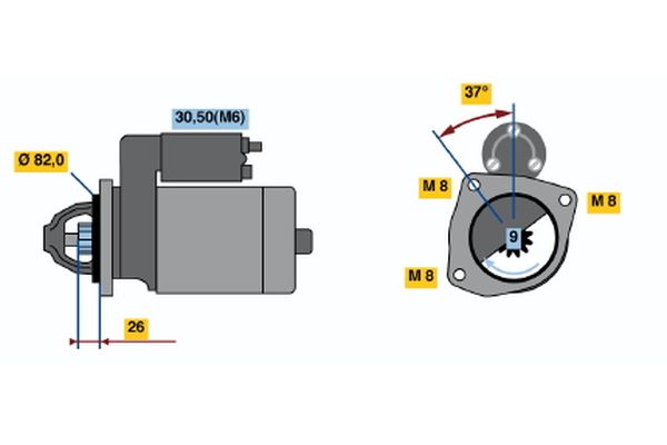BOSCH 0 001 109 313 - Starter