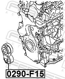 FEBEST 0290-F15 - Riemenspanner, Keilrippenriemen