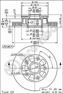 BREMBO 09.6851.20 - Bremsscheibe