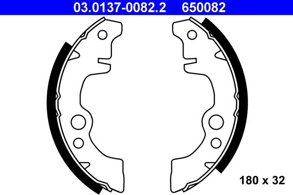 ATE 03.0137-0082.2 - Bremsbackensatz