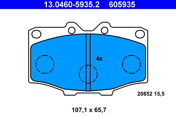 ATE 13.0460-5935.2 - Bremsbelagsatz, Scheibenbremse