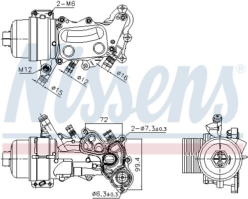NISSENS 90992 - Ölkühler, Motoröl