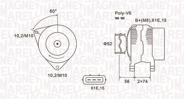 MAGNETI MARELLI 063731580010 - Generator