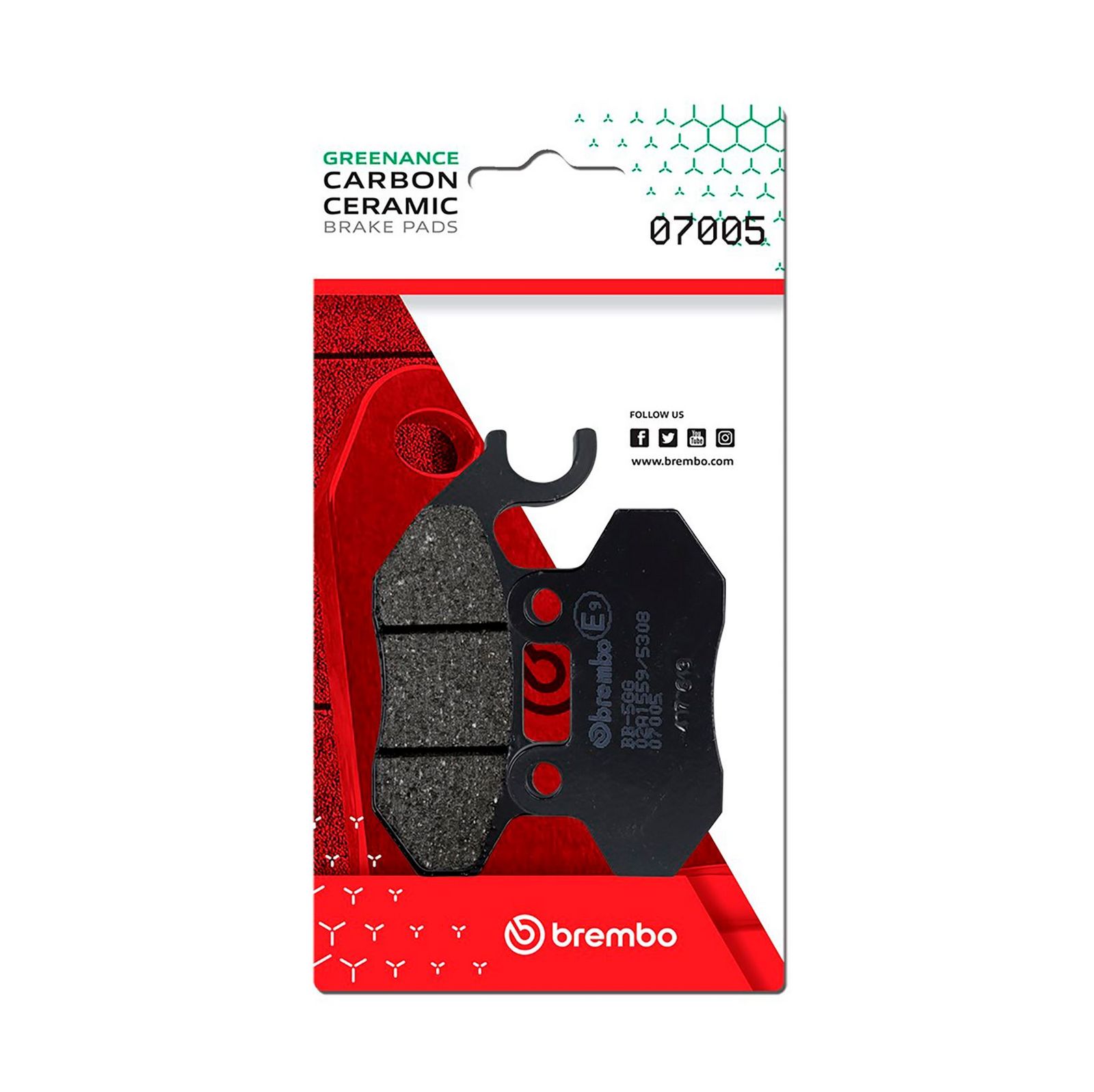 BREMBO 07005 - Bremsbelagsatz, Scheibenbremse