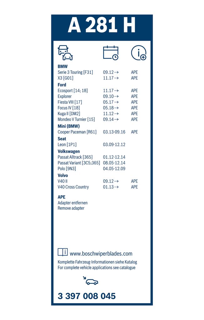 BOSCH 3 397 008 045 - Wischblatt