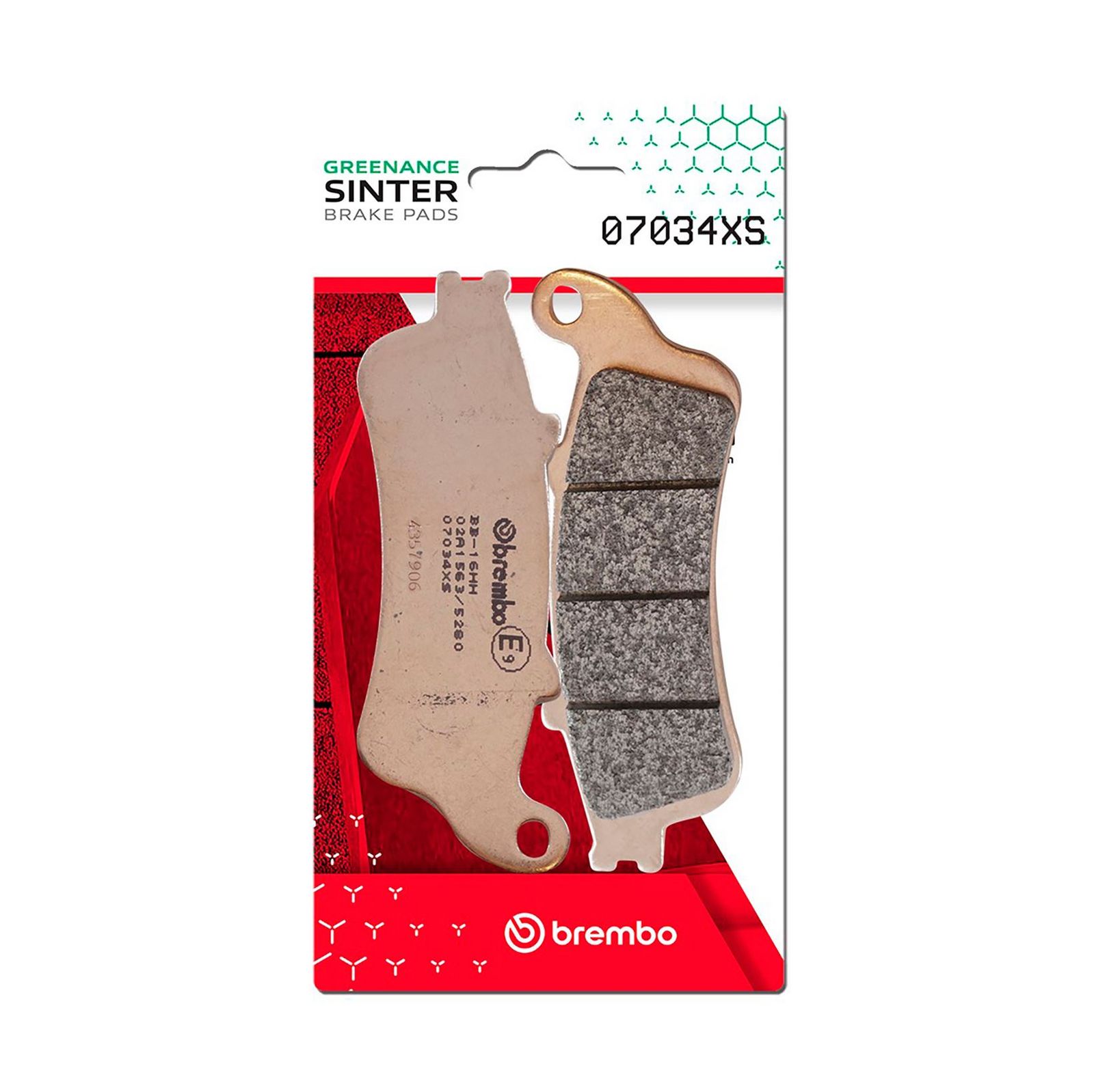 BREMBO 07034XS - Bremsbelagsatz, Scheibenbremse