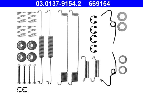 ATE 03.0137-9154.2 - Zubehörsatz, Bremsbacken