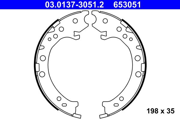 ATE 03.0137-3051.2 - Bremsbackensatz, Feststellbremse