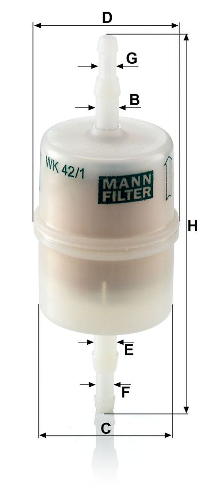 MANN-FILTER WK 42/1 - Kraftstofffilter
