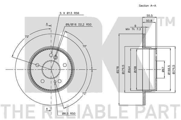 NK 313326 - Bremsscheibe