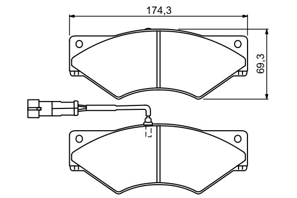 BOSCH 0 986 494 296 - Bremsbelagsatz, Scheibenbremse