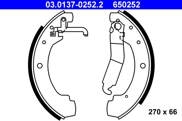 ATE 03.0137-0252.2 - Bremsbackensatz