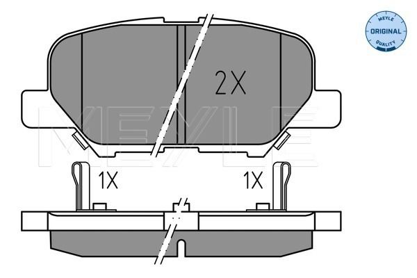 MEYLE 025 256 8814 - Bremsbelagsatz, Scheibenbremse
