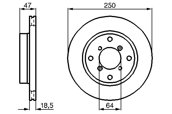 BOSCH 0 986 478 540 - Bremsscheibe