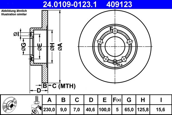 ATE 24.0109-0123.1 - Bremsscheibe