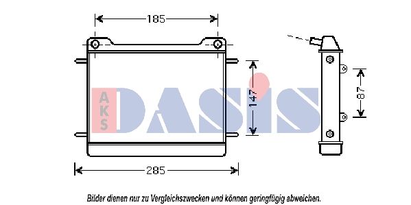 AKS DASIS 120081N - Kühler, Motorkühlung