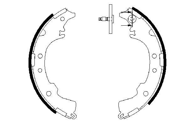 BOSCH 0 986 487 588 - Bremsbackensatz