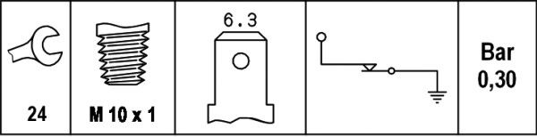 HELLA 6ZL 003 259-391 - Öldruckschalter