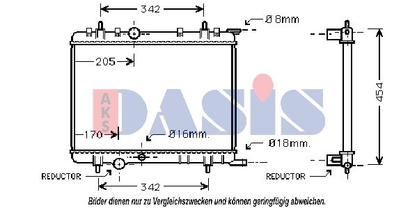 AKS DASIS 061100N - Kühler, Motorkühlung