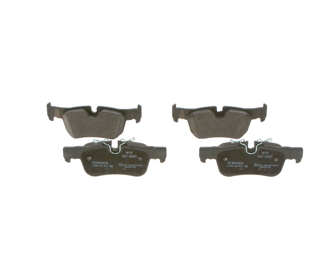 BOSCH 0 986 494 812 - Bremsbelagsatz, Scheibenbremse