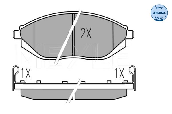 MEYLE 025 252 6817/W - Bremsbelagsatz, Scheibenbremse