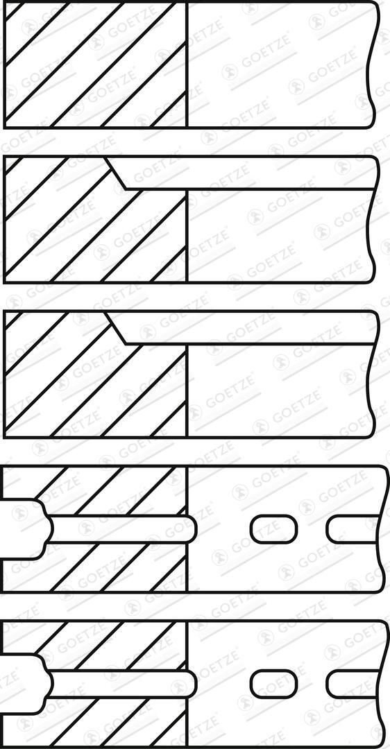 GOETZE ENGINE 08-525200-00 - Kolbenringsatz